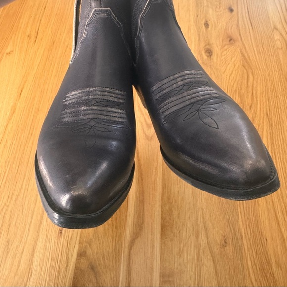 Anine Bing Axel Pointed Toe Distressed Leather Ankle Booties Size 7.5 - Picture 9 of 14